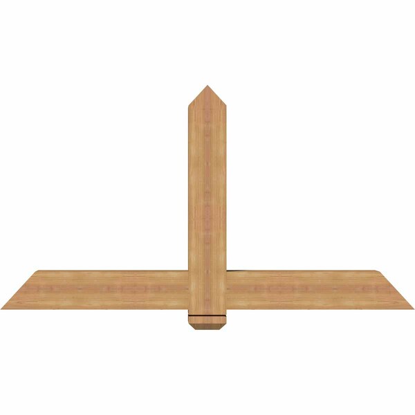 Ekena Millwork Eugene Smooth Timber Gable Bracket, Western Red Cedar, 60"W x 32"H x 5 1/2"D x 5 1/2"F, 13/12 Pitch GBW060X32X0606EUG00SWR - main